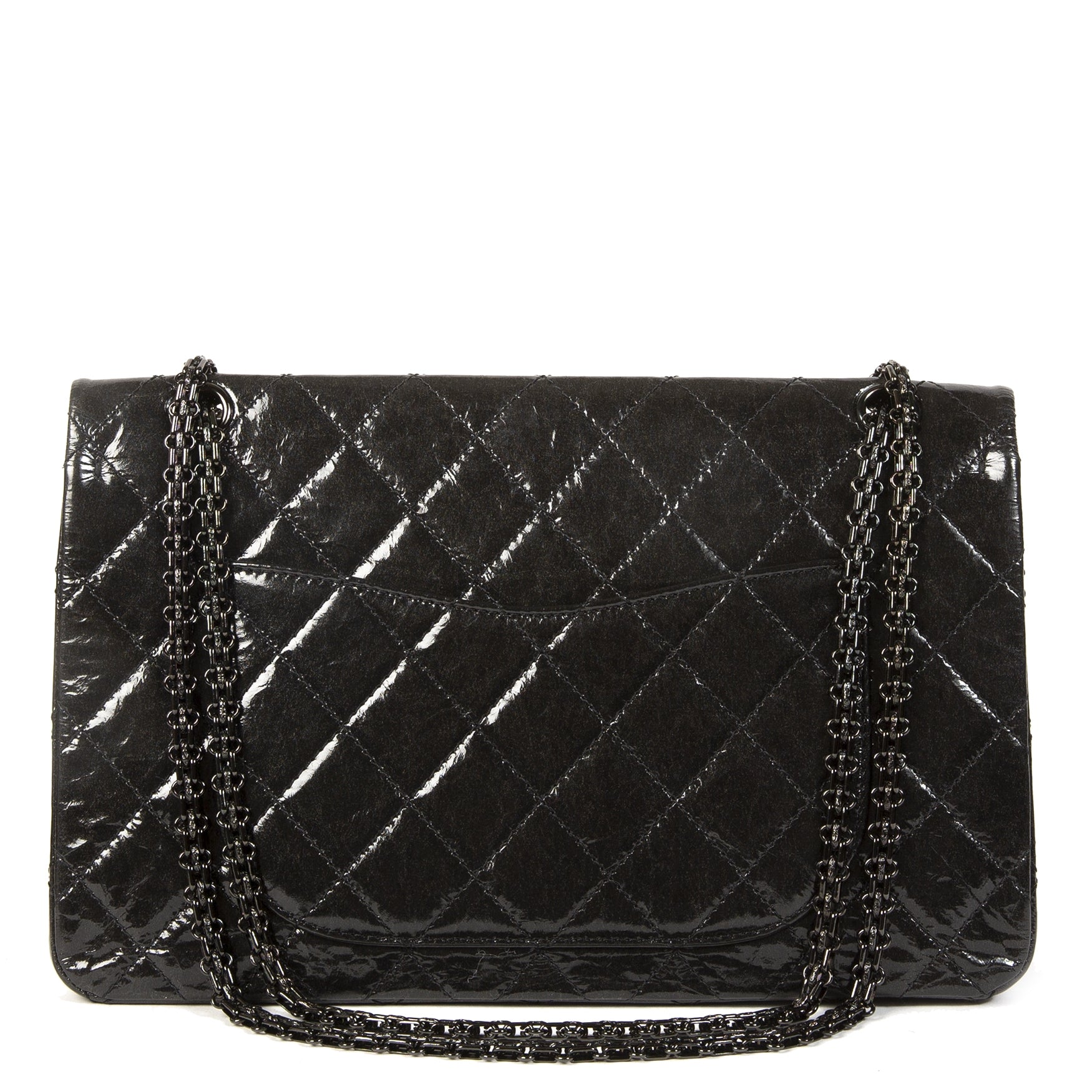 Chanel 2.55 Reissue Glazed Calfskin So Black 277 Bag – Labellov