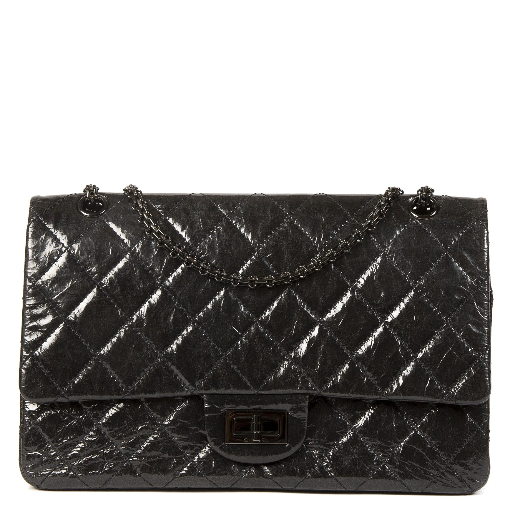 Chanel 2.55 Reissue Glazed Calfskin So Black 277 Bag te koop bij labellov tweedehands luxe
