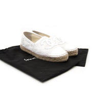 Acheter en ligne chez Labellov.com Chanel White Pailette Espadrilles - Size:36