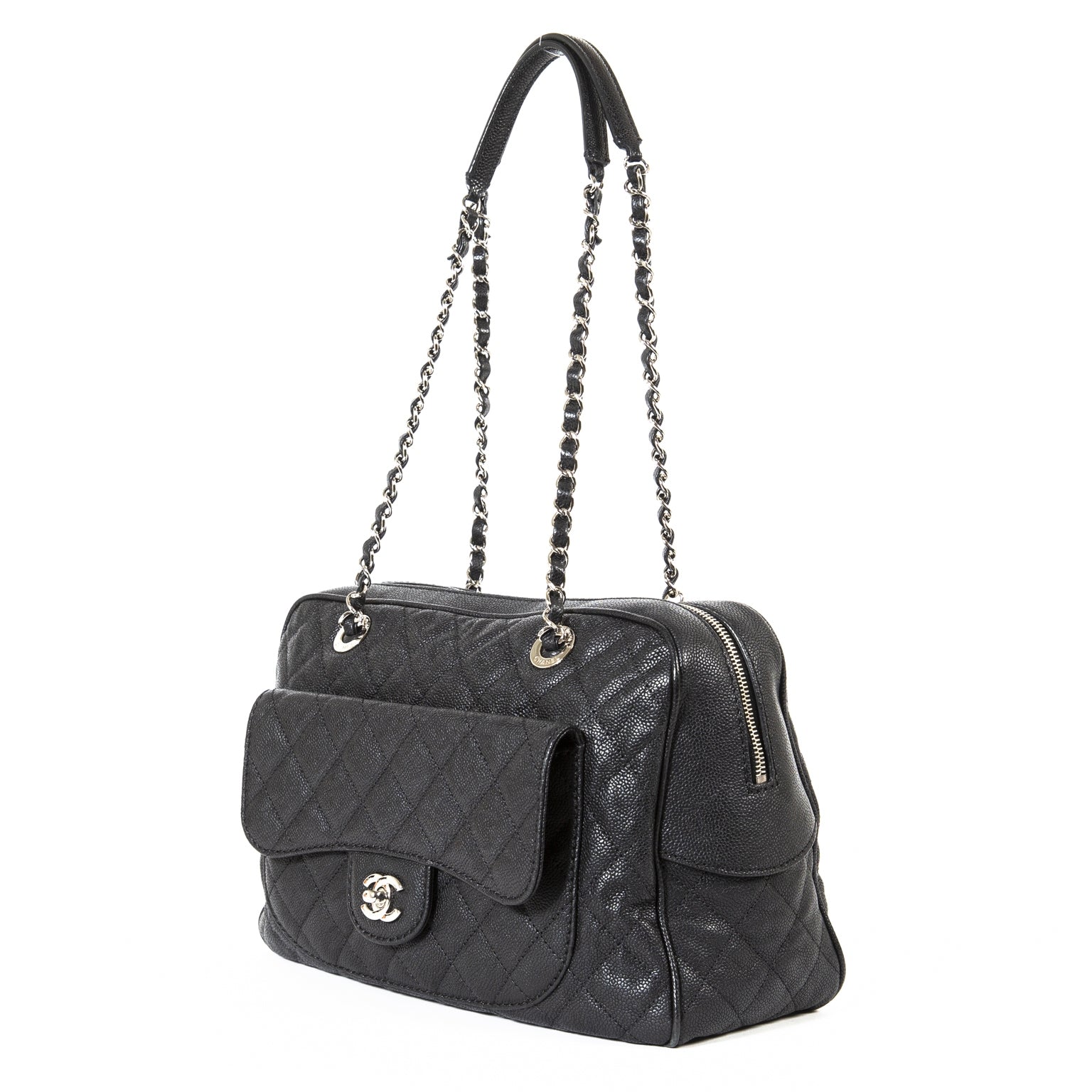 chanel caviar paradoxal camera shoulder bag now for sale at labellov vintage fashion webshop belgium