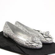 Chanel Silver Glitter Ballerina Flats - size 38 te koop aan de beste prijs bij Labellov tweedehands luxe in Antwerpen
