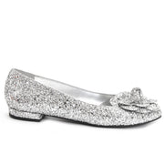 Chanel Silver Glitter Ballerina Flats - size 38 te koop online bij Labellov