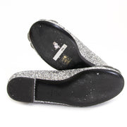 Buy and sell your pair of authentic Chanel Silver Glitter Ballerina Flats - size 38
