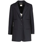 Chanel 96P Black Pinstripe Jacket