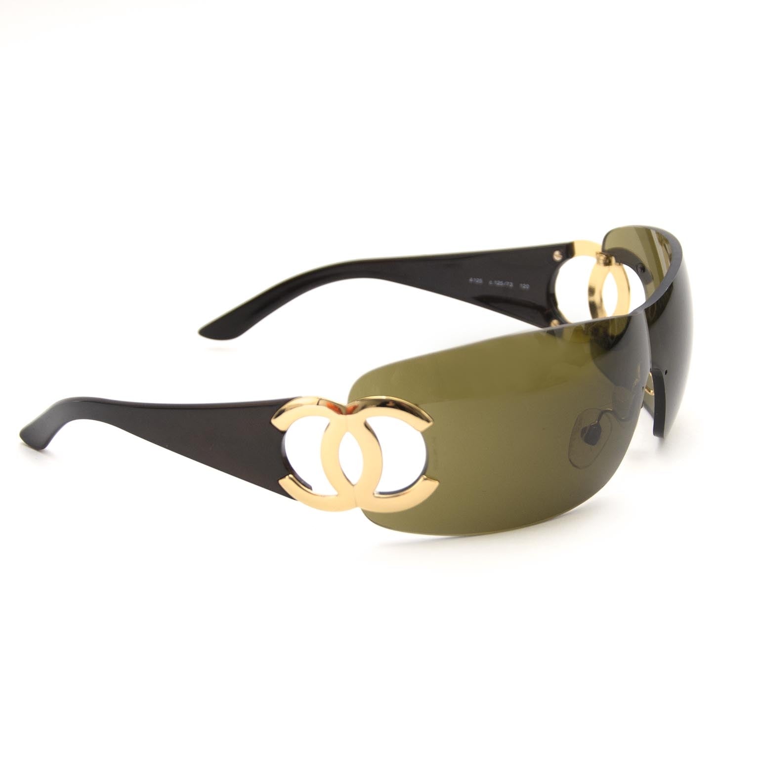 Chanel Black 4119 Rimless Shield Cc Logo sunglasses now online at labellov.com for the best price