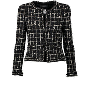 Chanel Suit Black and White Tweed Blazer - Size 36 for the best price at Labellov