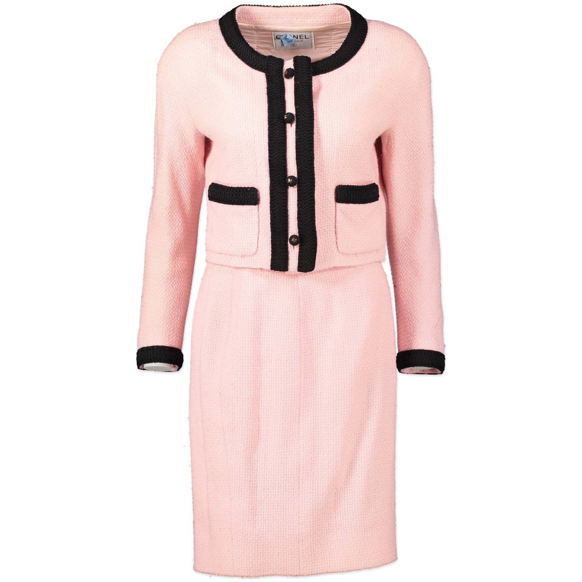 Chanel Pink Tweed Coord Set - Size 40