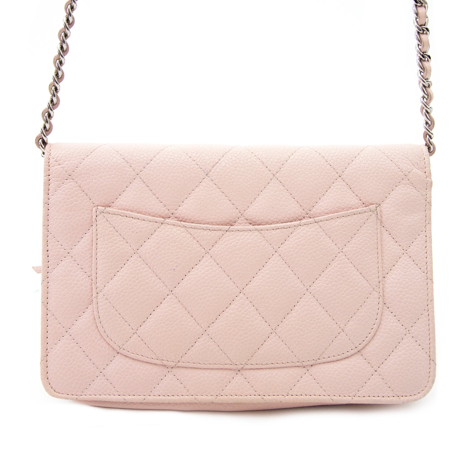 Chanel Baby Pink Wallet On A Chain