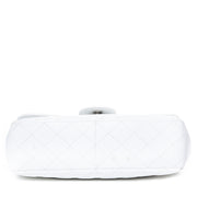 Chanel White Jumbo Caviar Leather Bag