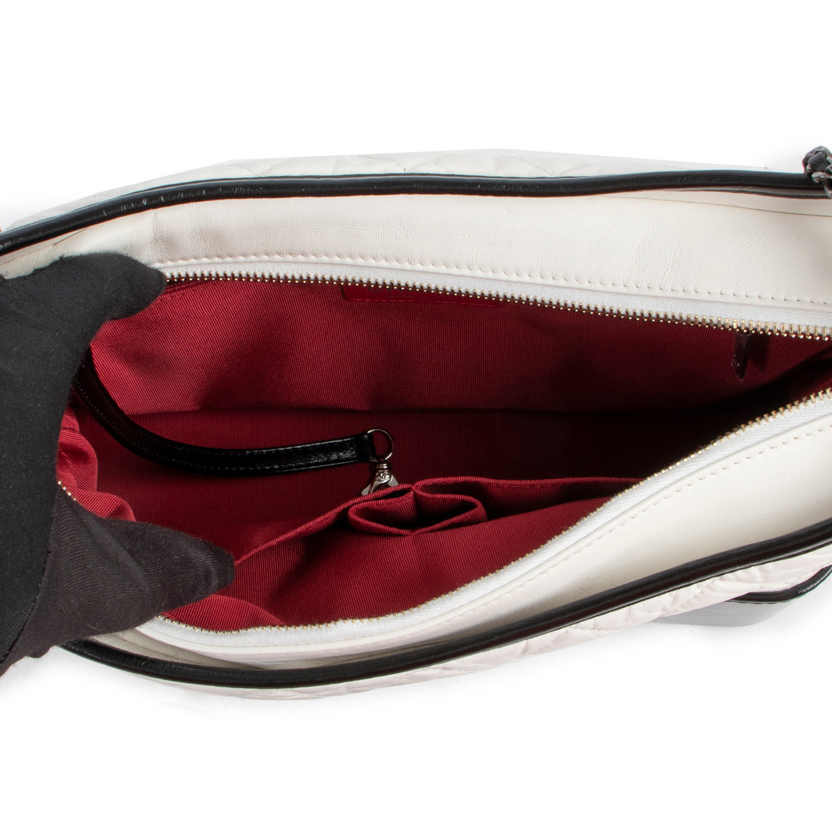 Chanel Gabrielle Zwart-witte Hobo Tas