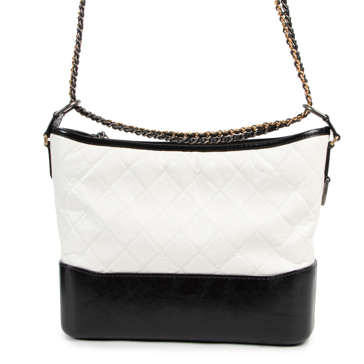 Chanel Gabrielle Zwart-witte Hobo Tas