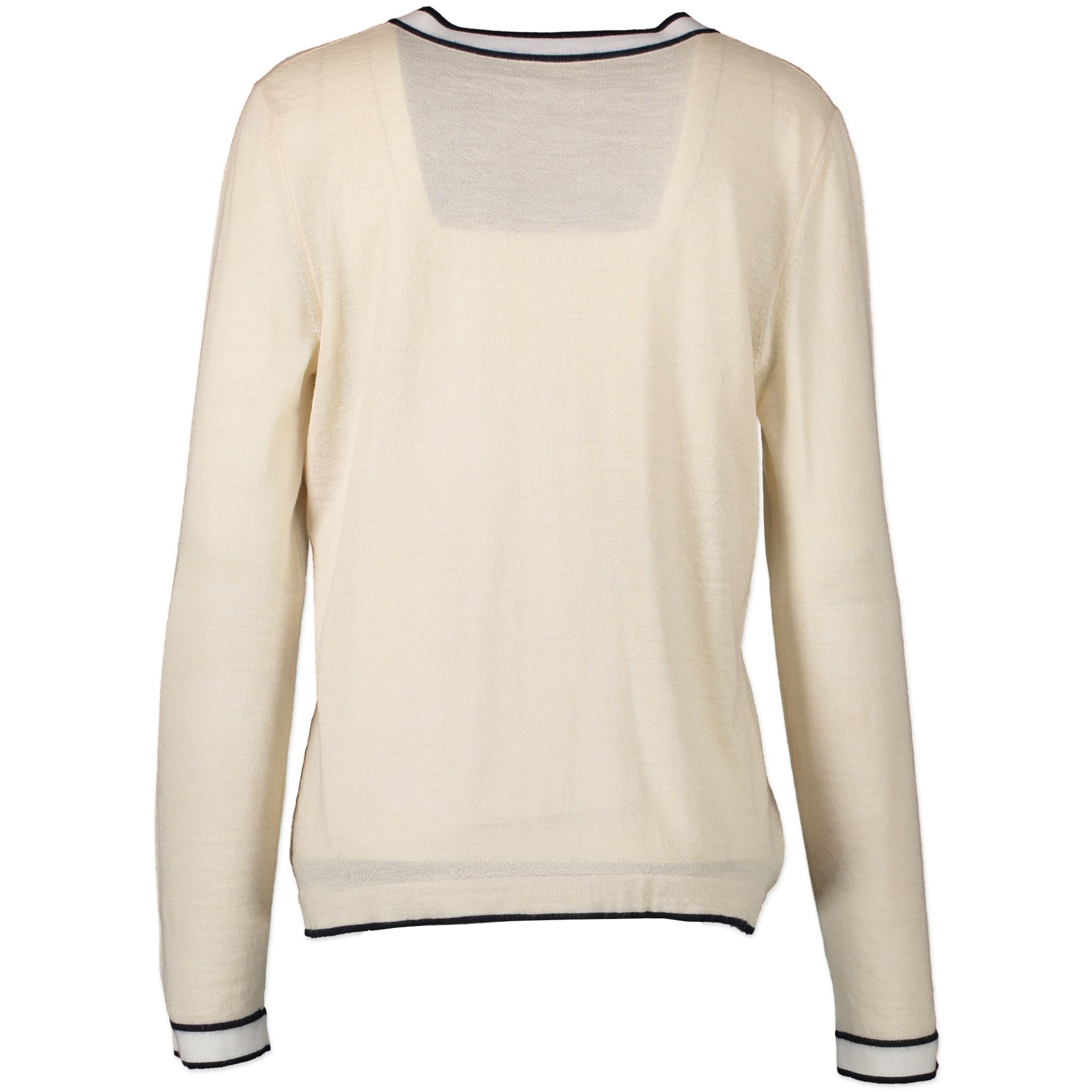Chanel White Intarsia Elephants Slim-Fit Jumper aan de beste prijs