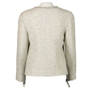 Chanel 99A Silver Shimmer Tweed Jacket