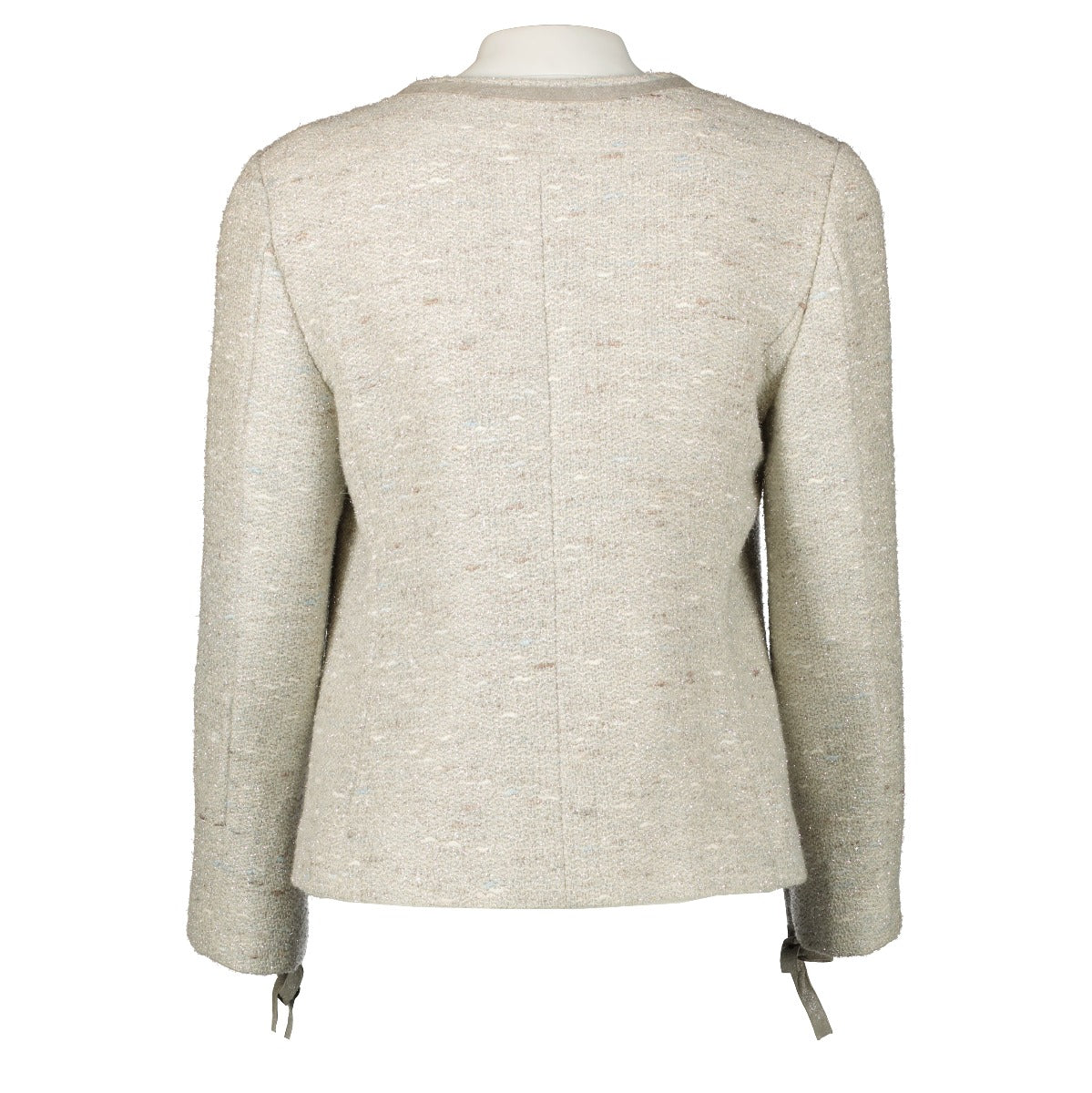 Chanel 99A Silver Shimmer Tweed Jacket