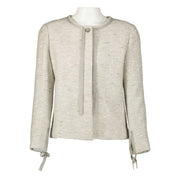 Chanel 99A Silver Shimmer Tweed Jacket