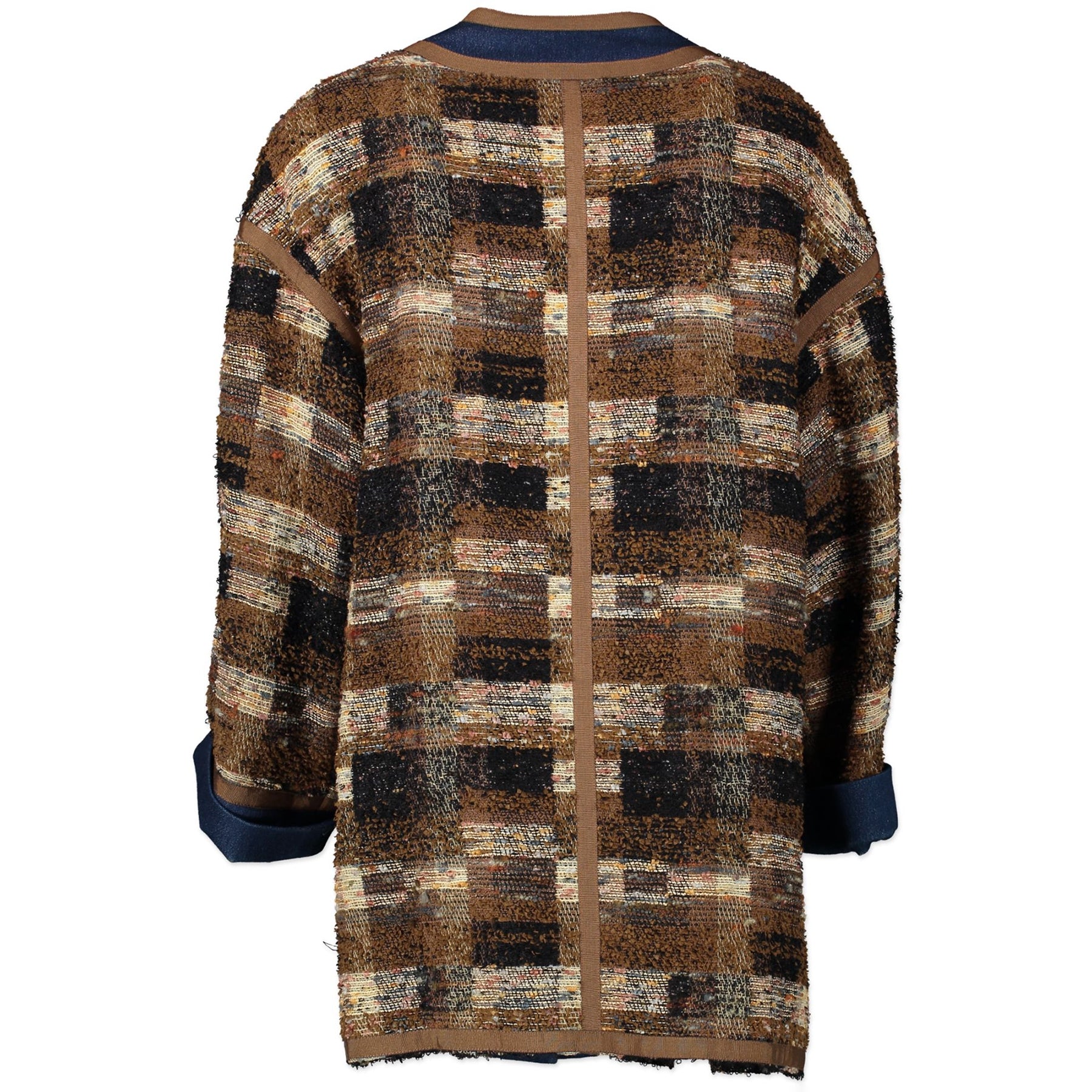 Chanel Brown Tweed and Denim Jacket for the best price online at Labellov