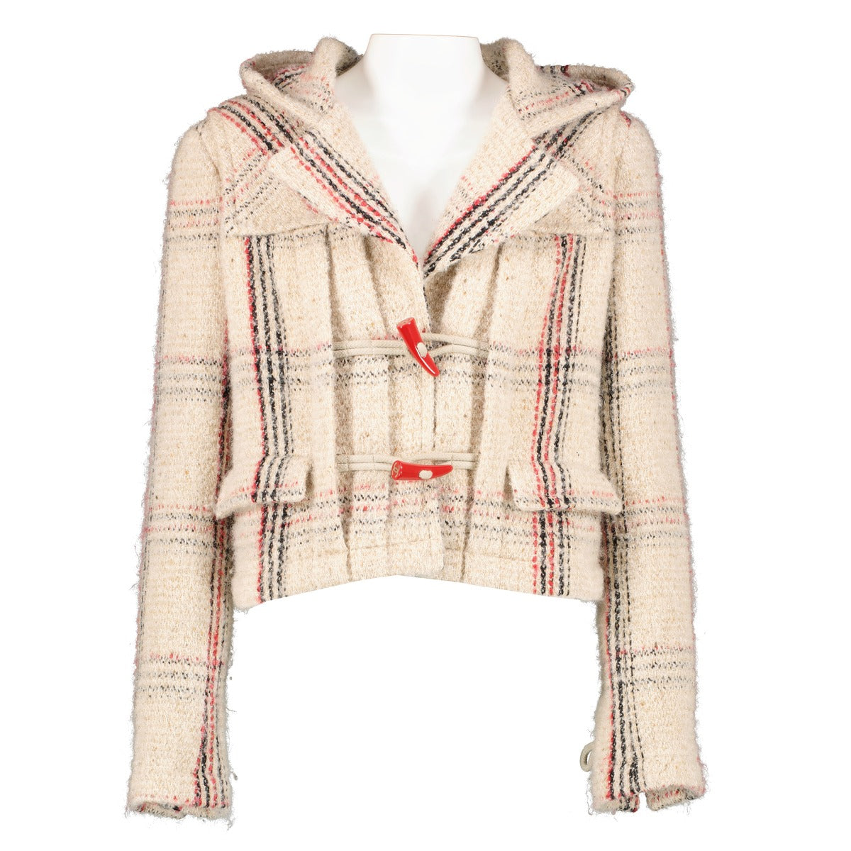 Chanel 06A Frosted Wool Tweed Duffle Coat