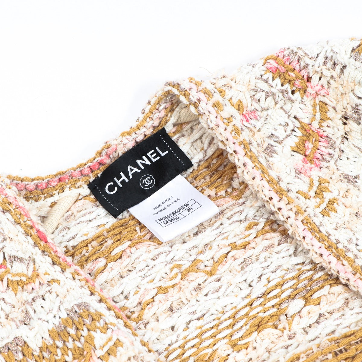Cardigan Chanel Croisière 2015 en tweed multicolore - Taille 36
