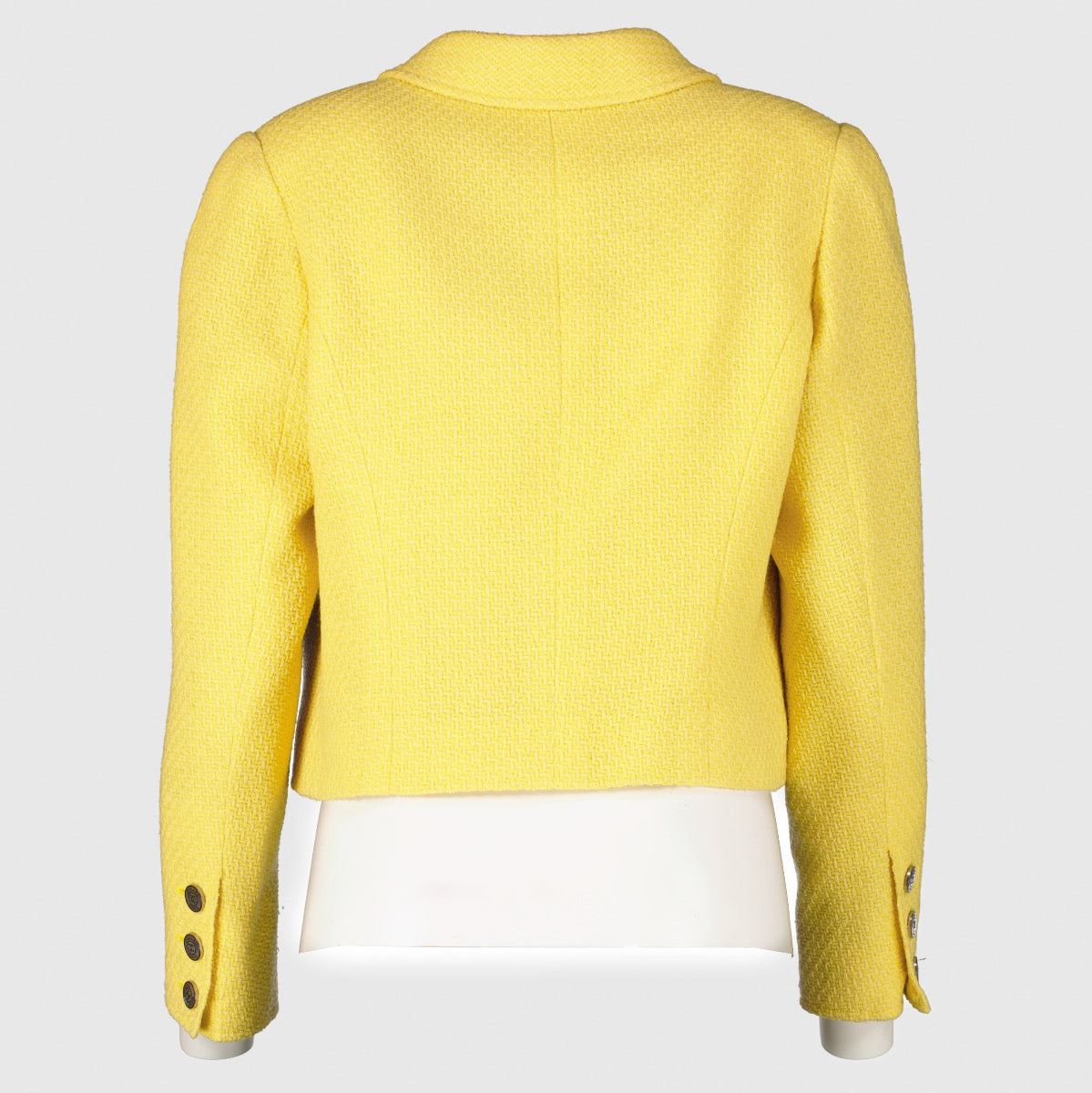 Authentic preloved Chanel 97C Yellow Tweed Jacket on labellov.com