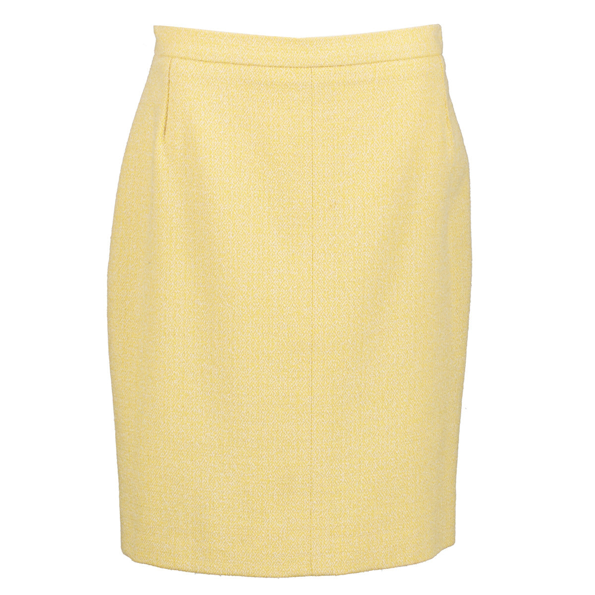 Chanel Pastel Yellow Tweed Skirt and Blazer Set - size FR44