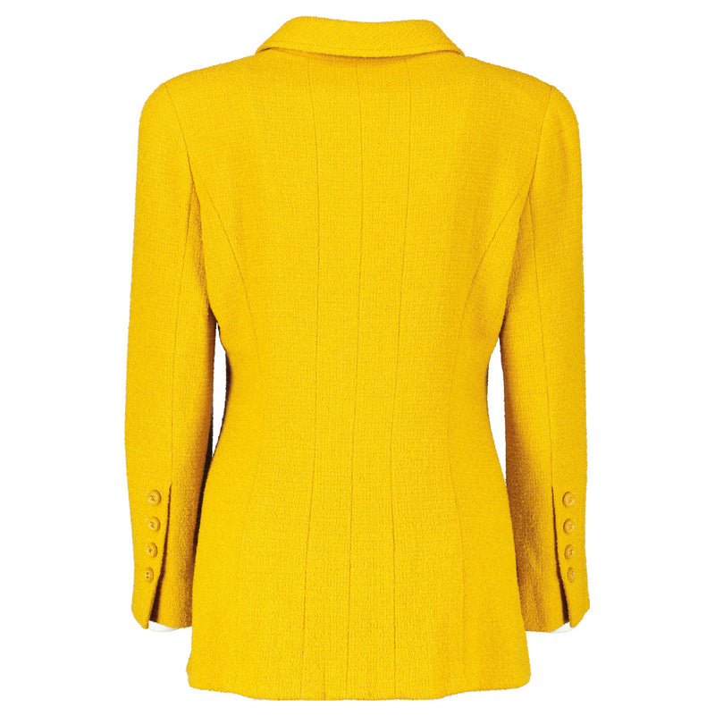 Chanel Mustard Tweed Jacket - Size 36/38