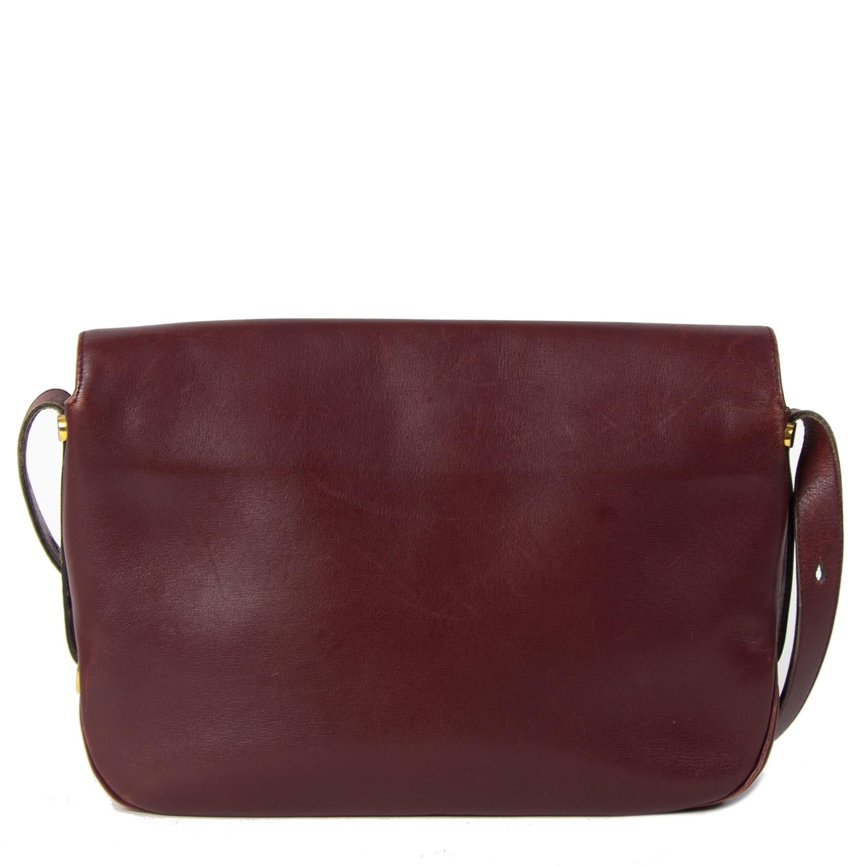 Authentieke tweedehans Christian Dior Vintage Bordeaux Crossbody Bag juiste prijs veilig online winkelen LabelLOV webshop luxe merken winkelen Antwerpen België mode fashion