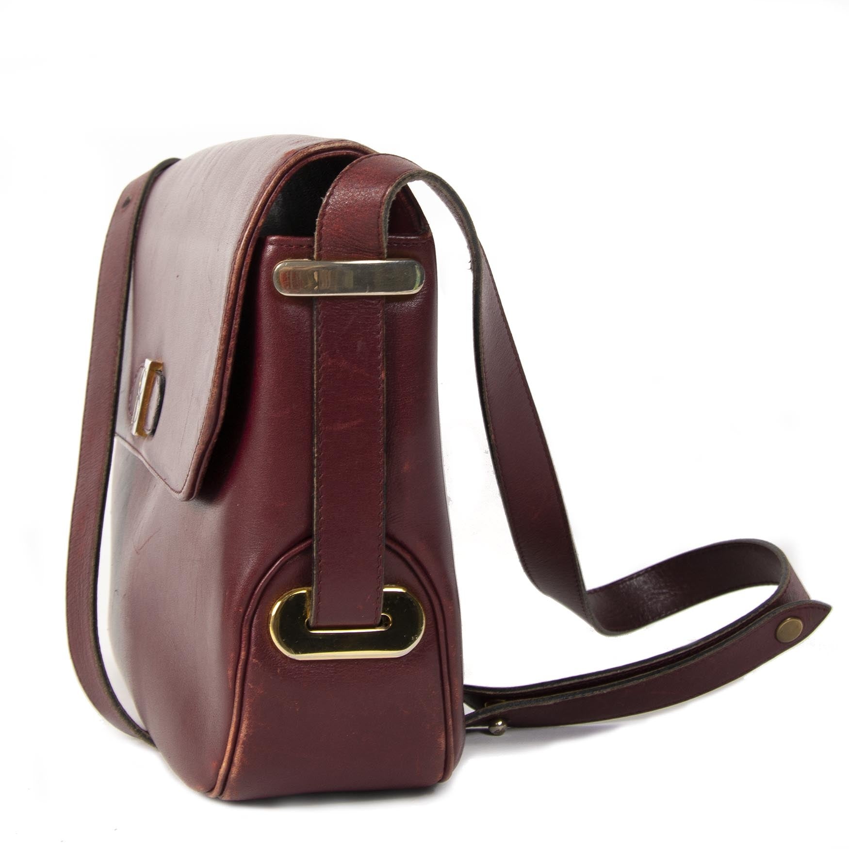 Authentieke tweedehans Christian Dior Vintage Bordeaux Crossbody Bag juiste prijs veilig online winkelen LabelLOV webshop luxe merken winkelen Antwerpen België mode fashion