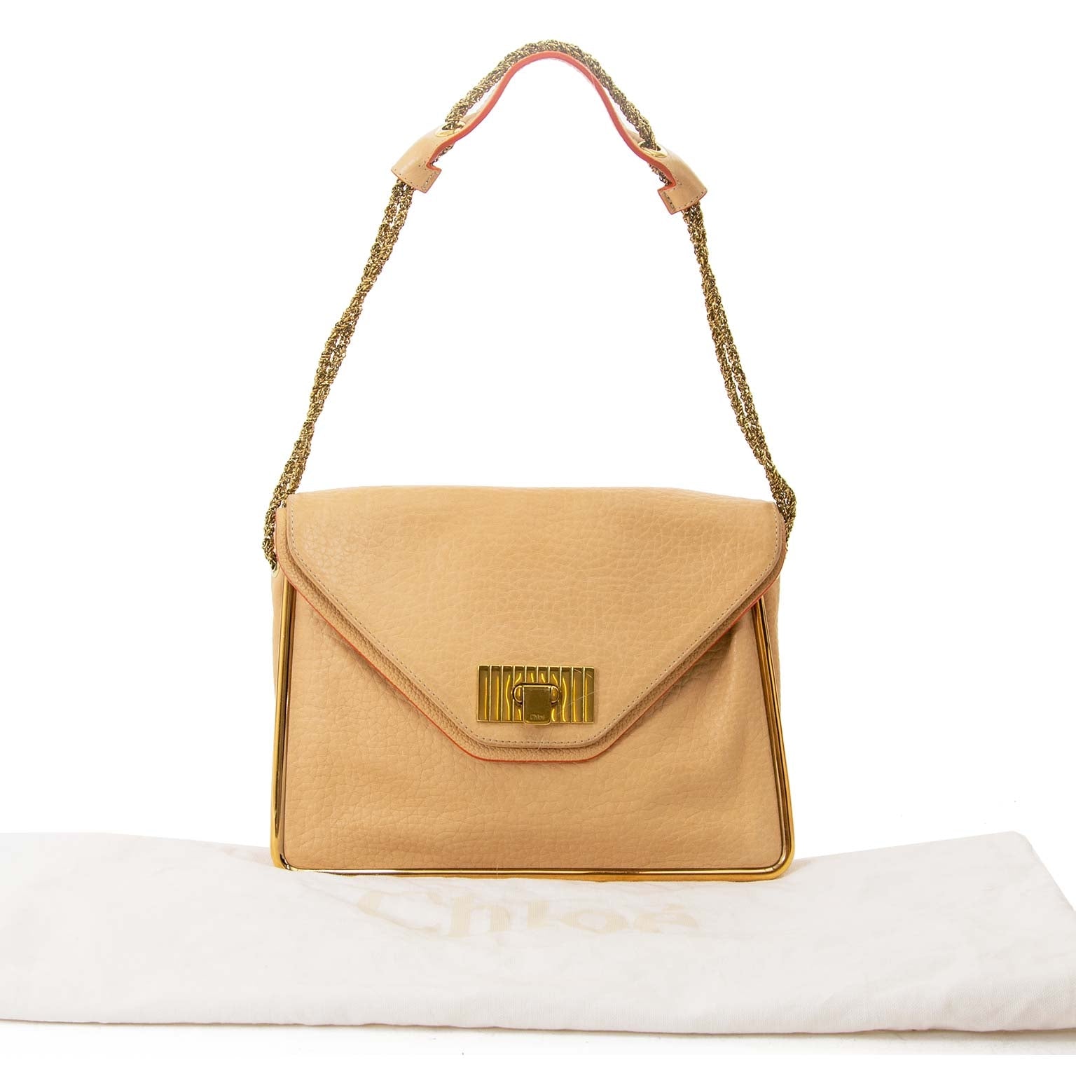 Chloé Beige Sally Bag now for sale at labellov vintage fashion webshop belgium