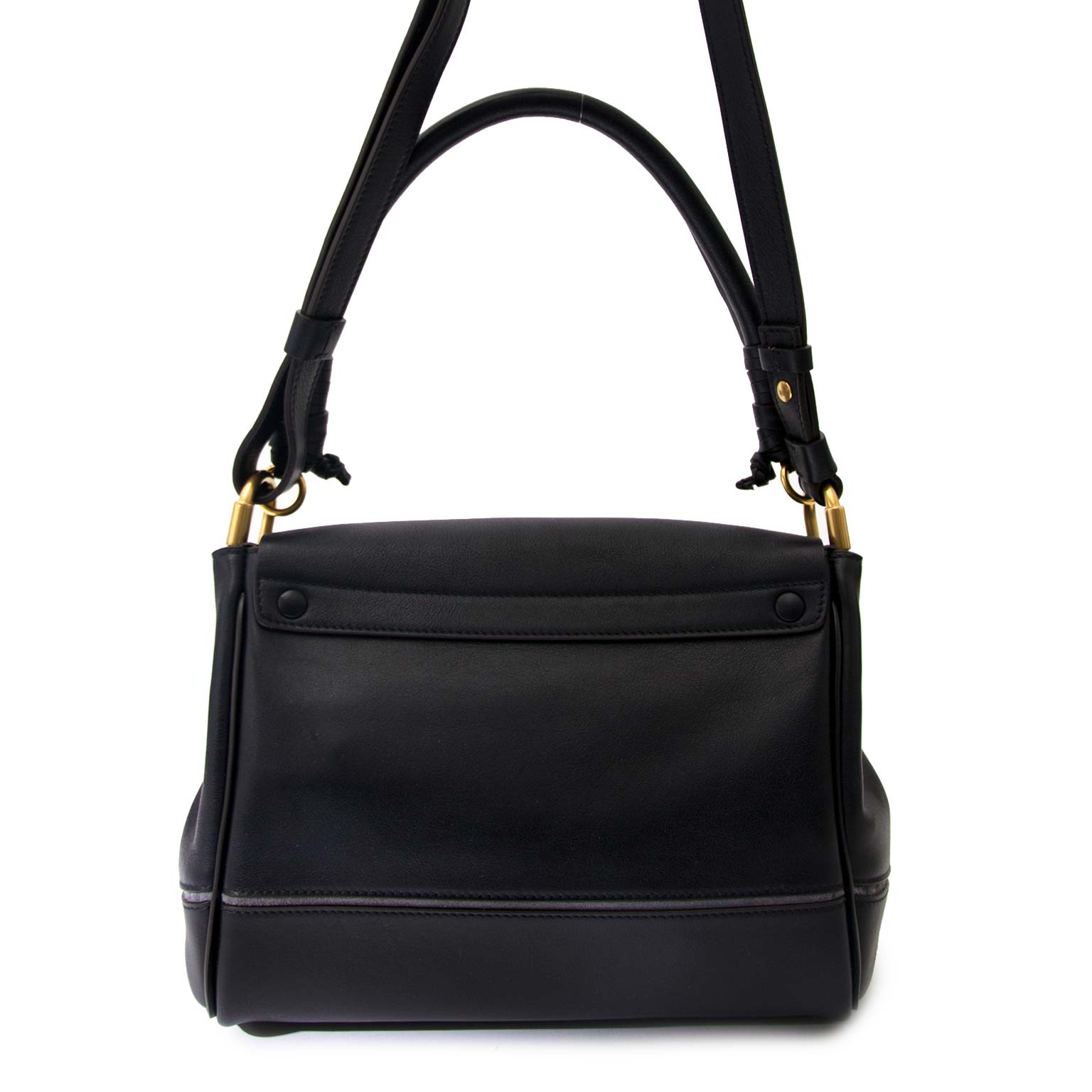 skip the waitinglist shop your luxury Chloé Black Leather Owen Shoulderbag (