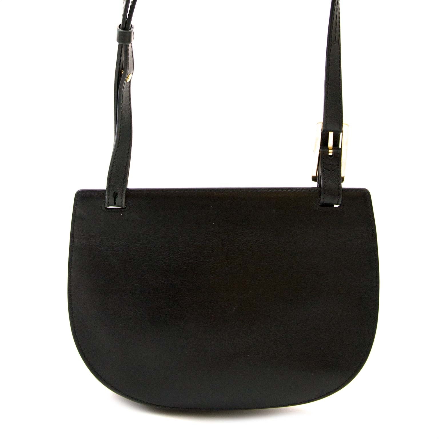 Chloé Georgia Mini Leather Black Saddle Bag veilig online aankopen