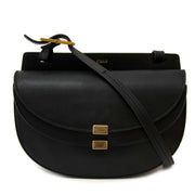 secondhand luxury Chloé Georgia Mini Leather Black Saddle Bag