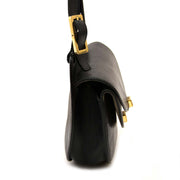 acheter en ligne seconde main Chloé Georgia Mini Leather Black Saddle Bag