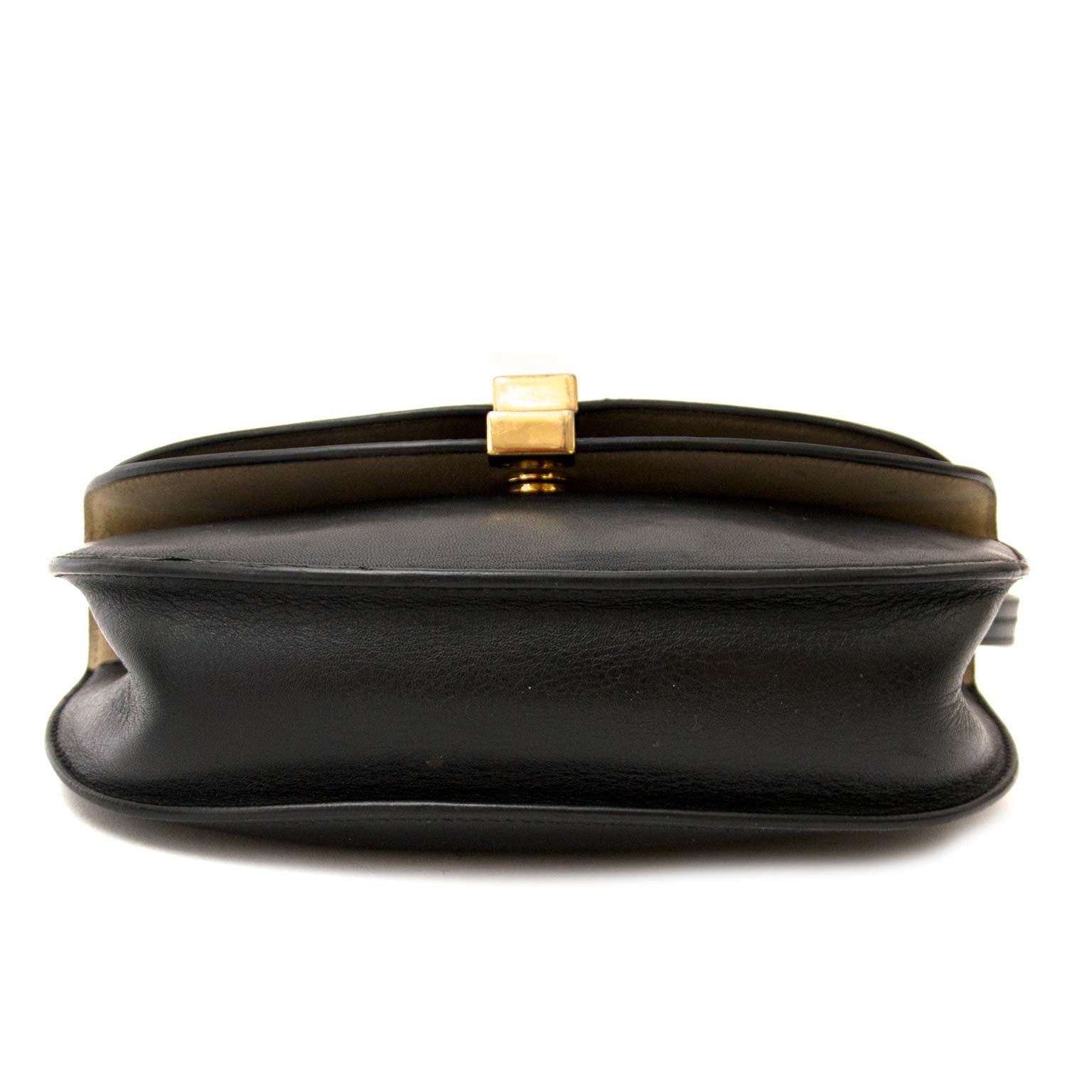 shop safe online your secondhand Chloé Georgia Mini Leather Black Saddle Bag