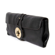 chloe black leather turn-lock clutch now for sale at labellov vintage fashion webshop belgium