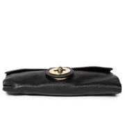 chloe black leather turn-lock clutch now for sale at labellov vintage fashion webshop belgium