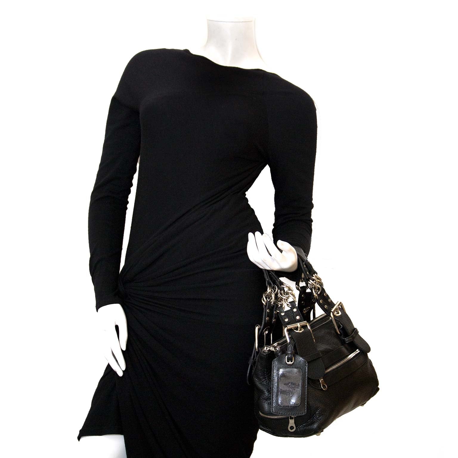 chloé zwarte lederen buckle tas nu te koop bij labellov vintage mode webshop belgië