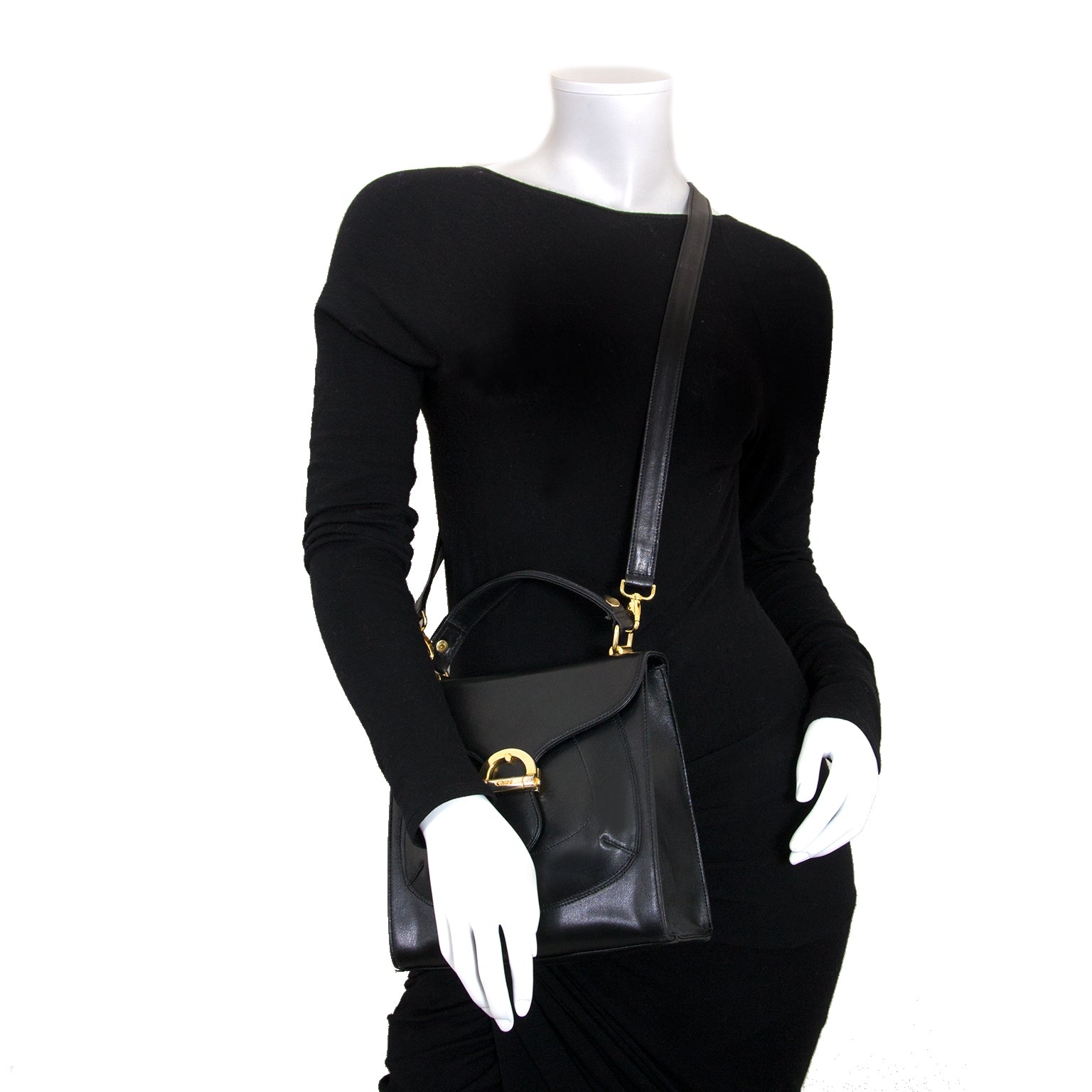 chloé black square crossbody bag now for sale at labellov vintage fashion webshop belgium