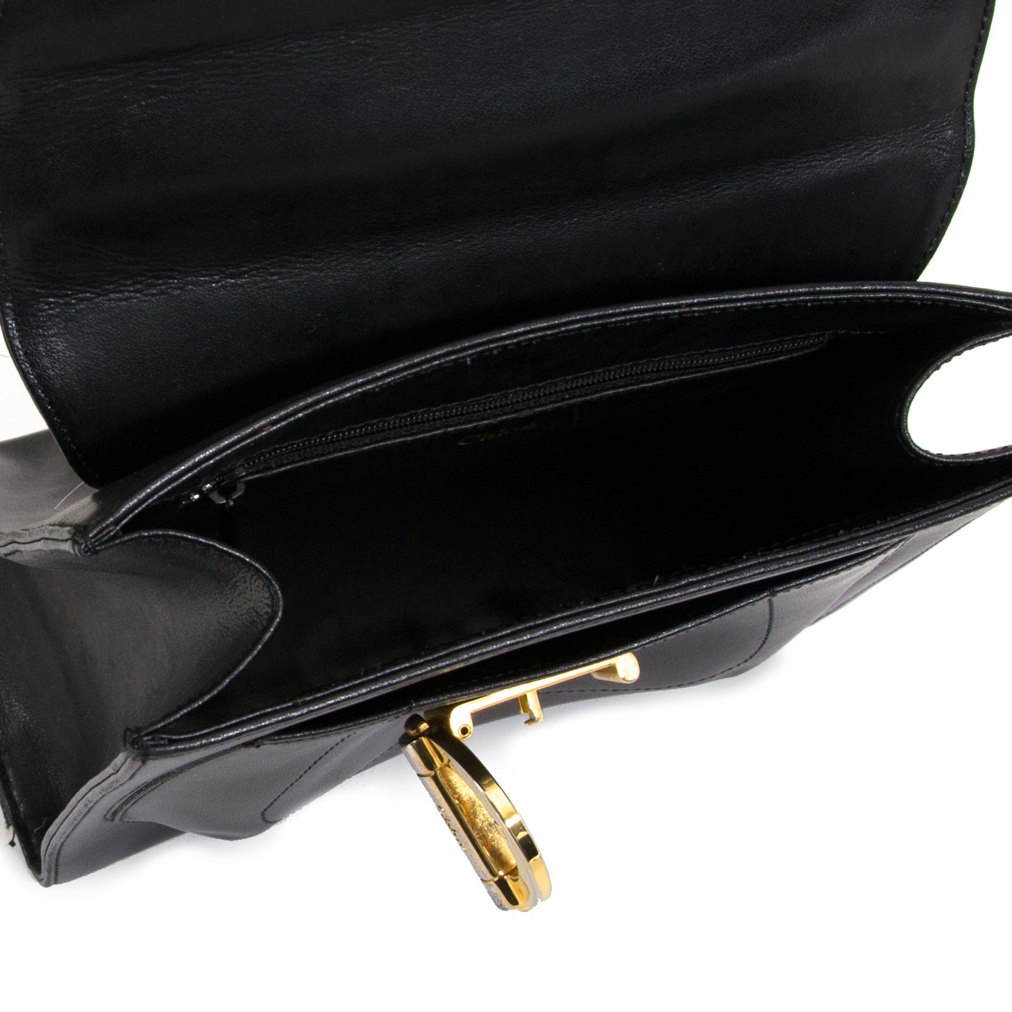 chloé black square crossbody bag now for sale at labellov vintage fashion webshop belgium