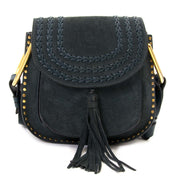 Chloé hudson small blue suede crossbody bag now for sale at labellov vintage fashion webshop belgium