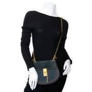 chloé drew studded suede and leather shoulder bag at labellov vintage fashion webshop belgium