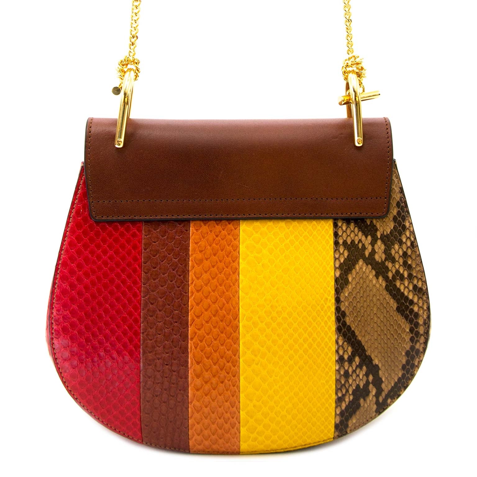 chloé drew multicolor python crossbody tas nu te koop bij labellov vintage mode webshop belgië