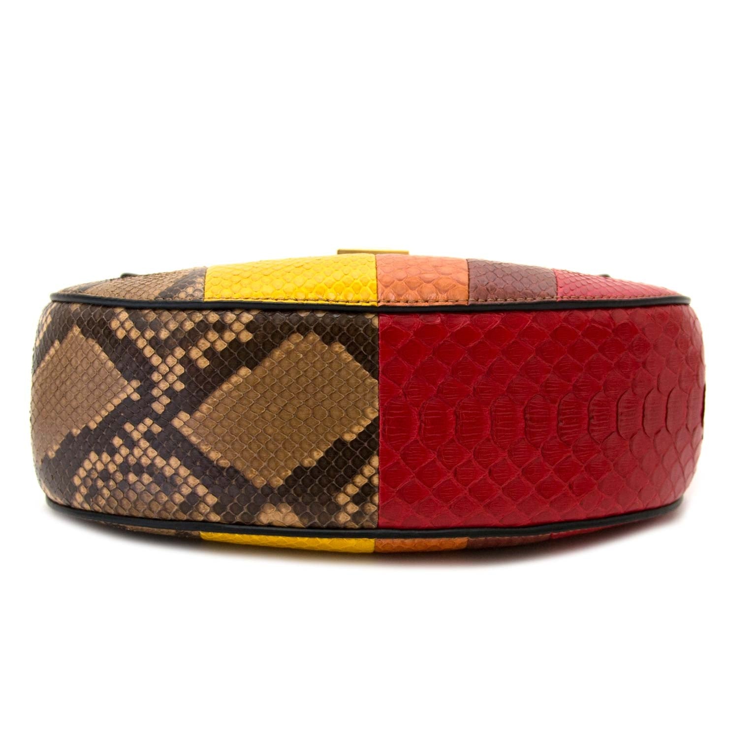 veilig online shoppen bij labellov vintage mode webshop met chloé drew multicolor python crossbody tas