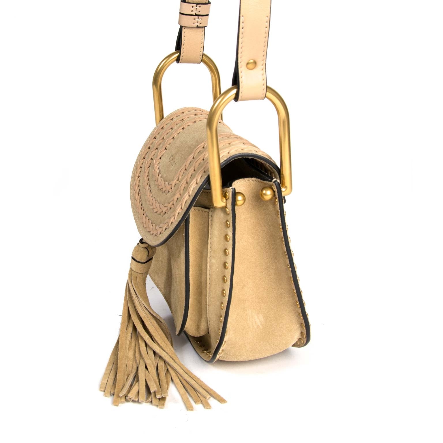 Chloe Hudson Mini Sand Suede Cross Body Bag