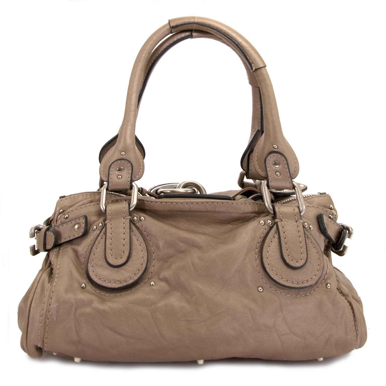 buy and sell safe online second hand Chloé Taupe Paddington Bag at labellov antwerp