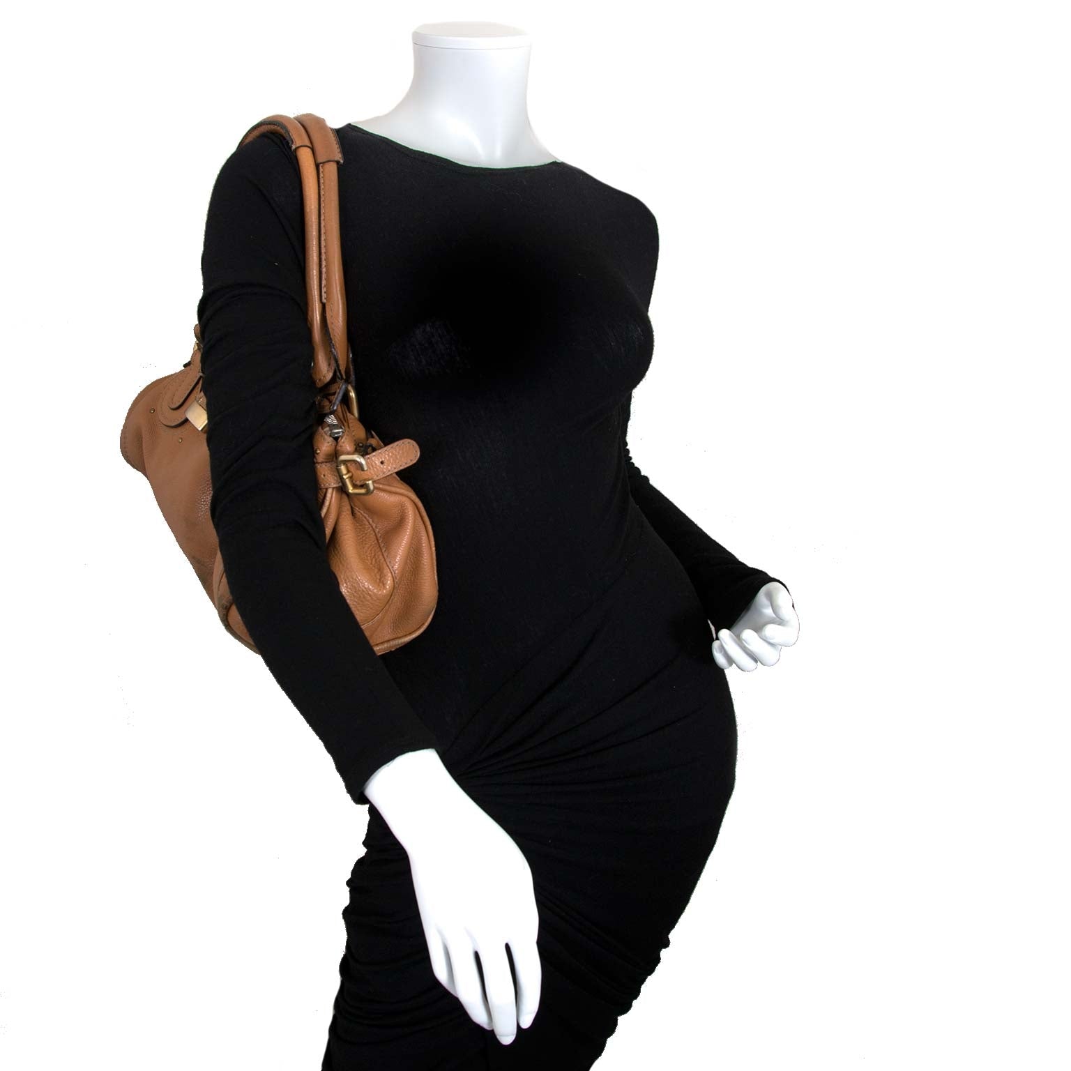 chloe brown paddington padlock bag now for sale at labellov vintage fashion webshop belgium