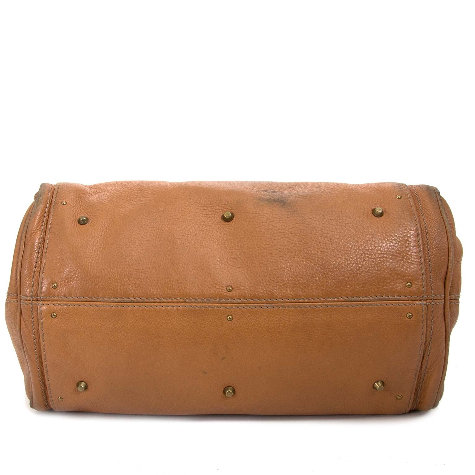 chloe brown paddington padlock bag now for sale at labellov vintage fashion webshop belgium