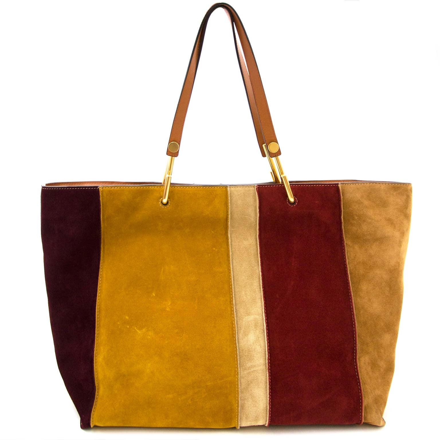 chloé multicolor daim medium keri tas nu te koop bij labellov vintage mode webshop belgië