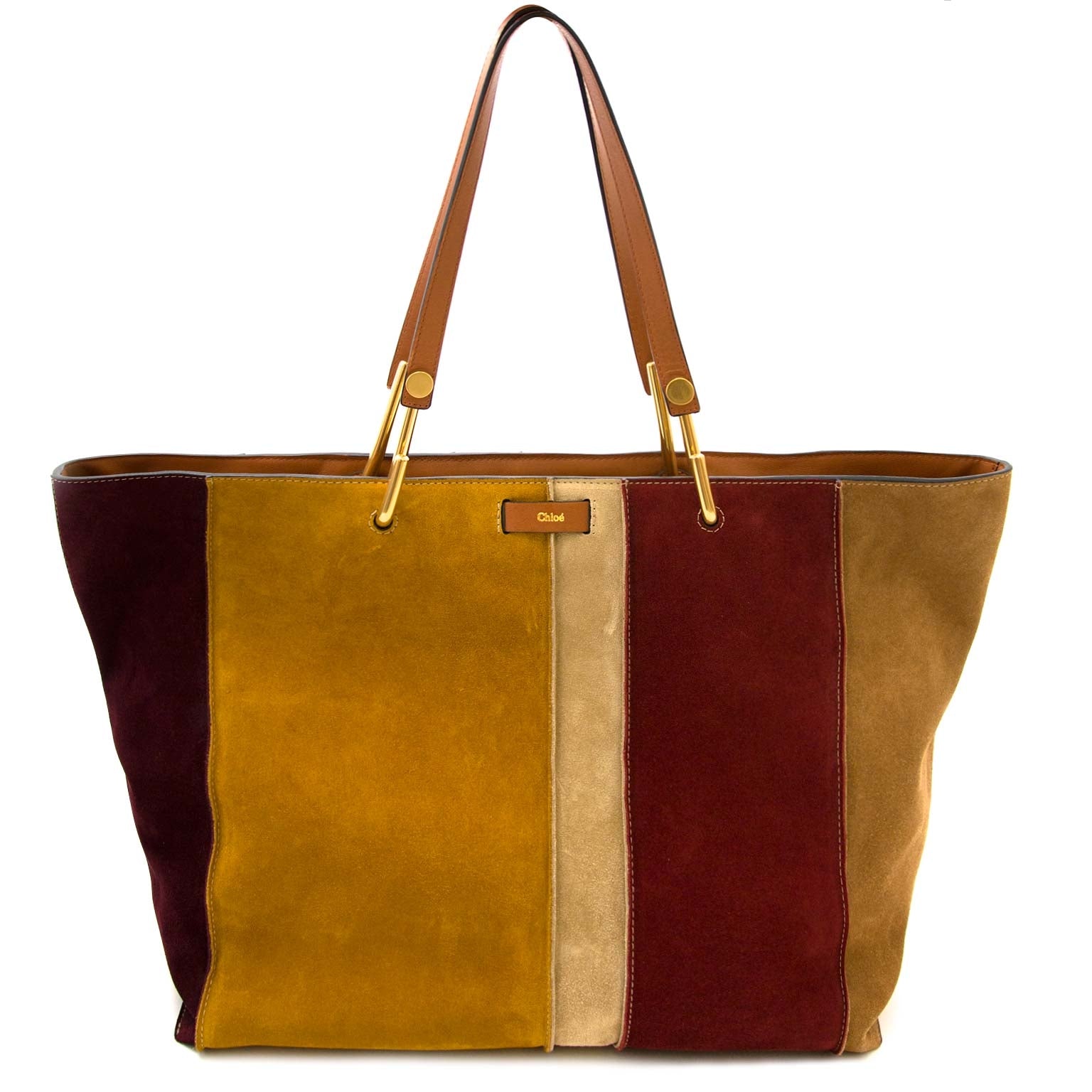chloé multicolor suede medium keri tote now for sale at labellov vintage fashion webshop belgium