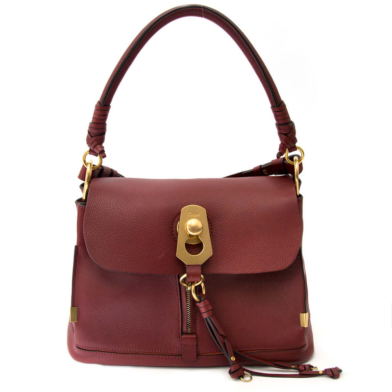 shop safe online secondhand *NEVER USED* Chloé Sienna Red Owen Flap Suède Calfskin Bag