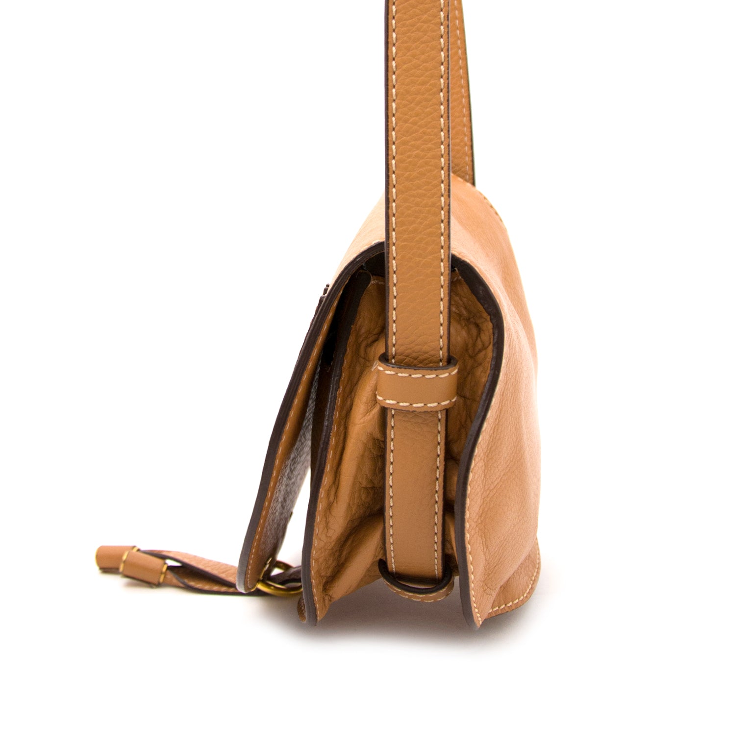 Bent u opzoek naar een Chloé Camel Marcie Small lederen Handtas?